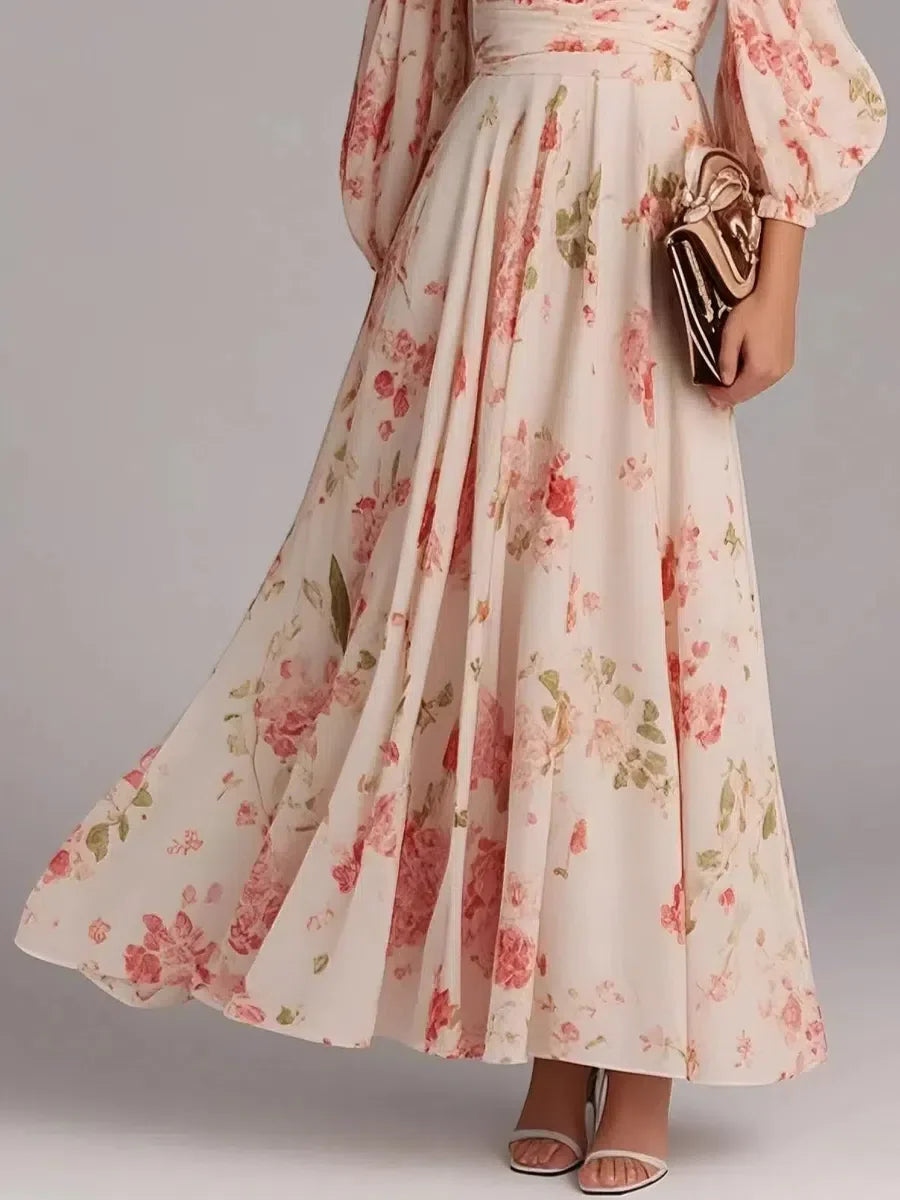 RIVKA I ELEGANT FLORAL DRESS