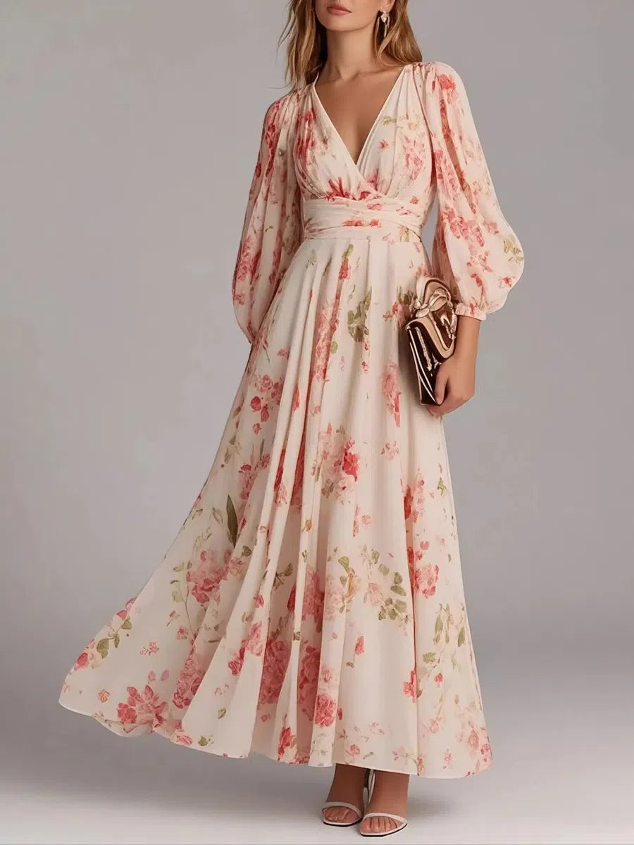 RIVKA I ELEGANT FLORAL DRESS